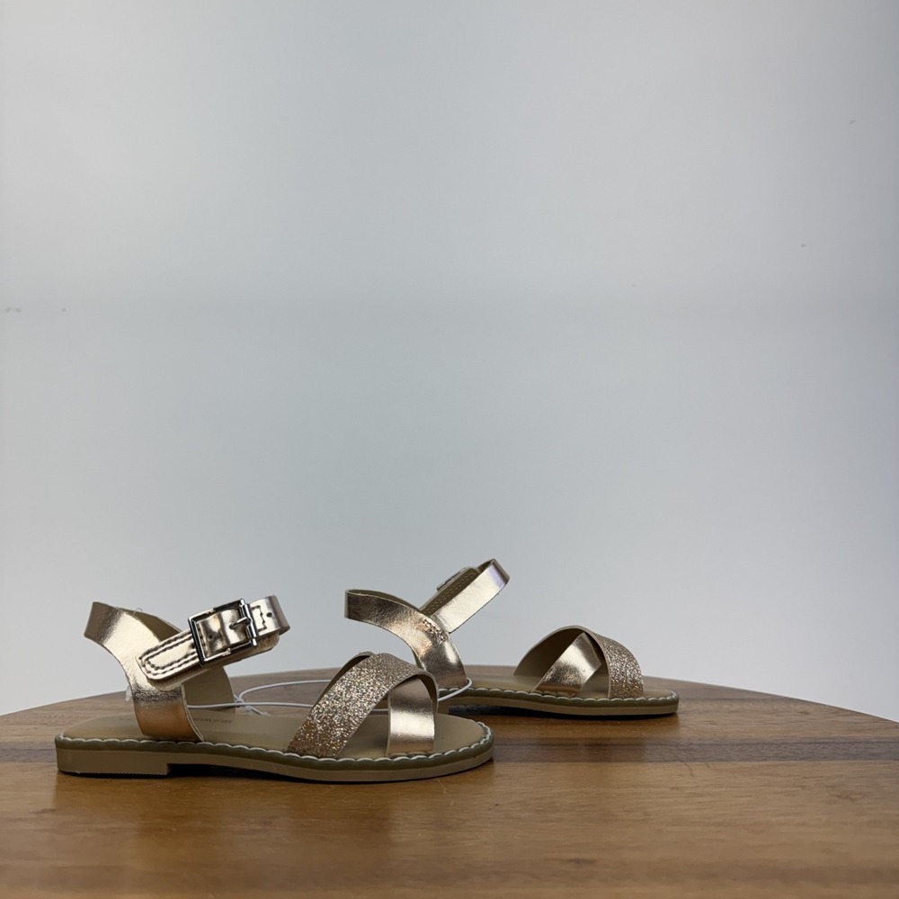 New Little Kids Girls Tucker & Tate Tarya Rose Gold Glitter Sandals Size 8 C‎